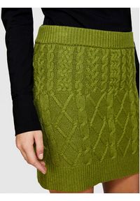 Sisley Spódnica mini 17L3M0008 Zielony Slim Fit. Kolor: zielony. Materiał: wełna #7