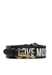 Love Moschino - LOVE MOSCHINO Wymienny pasek do torebki JC6404PP1LLV100A Czarny. Kolor: czarny. Materiał: skóra