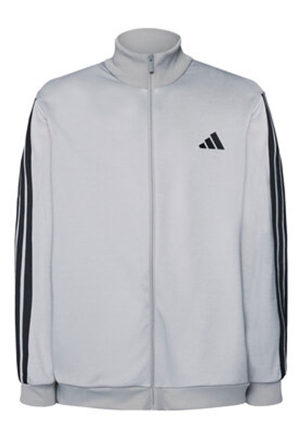 Adidas - adidas Dres Basic 3-Stripes JI8876 Szary Regular Fit. Kolor: szary. Materiał: syntetyk