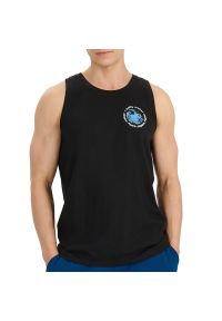 4f - Koszulka męska 4F WSS25TSLEM12220S - czarna. Kolor: czarny. Materiał: bawełna, dresówka, tkanina. Długość rękawa: bez rękawów #1