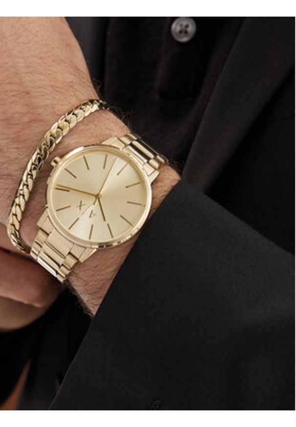 Armani Exchange Zegarek AX7144SET Złoty. Kolor: złoty