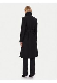 Morgan Płaszcz wełniany 242-GALOUA Czarny Regular Fit. Kolor: czarny. Materiał: syntetyk #4