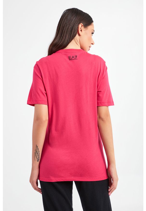 EA7 Emporio Armani - T-SHIRT EA7 EMPORIO ARMANI. Materiał: bawełna. Długość rękawa: krótki rękaw. Długość: krótkie. Wzór: nadruk. Styl: elegancki