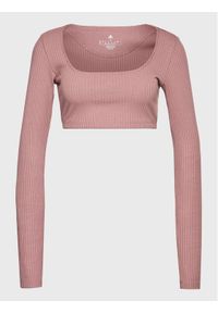Adidas - adidas Bluzka Studio HH8500 Różowy Slim Fit. Kolor: różowy. Materiał: syntetyk #1