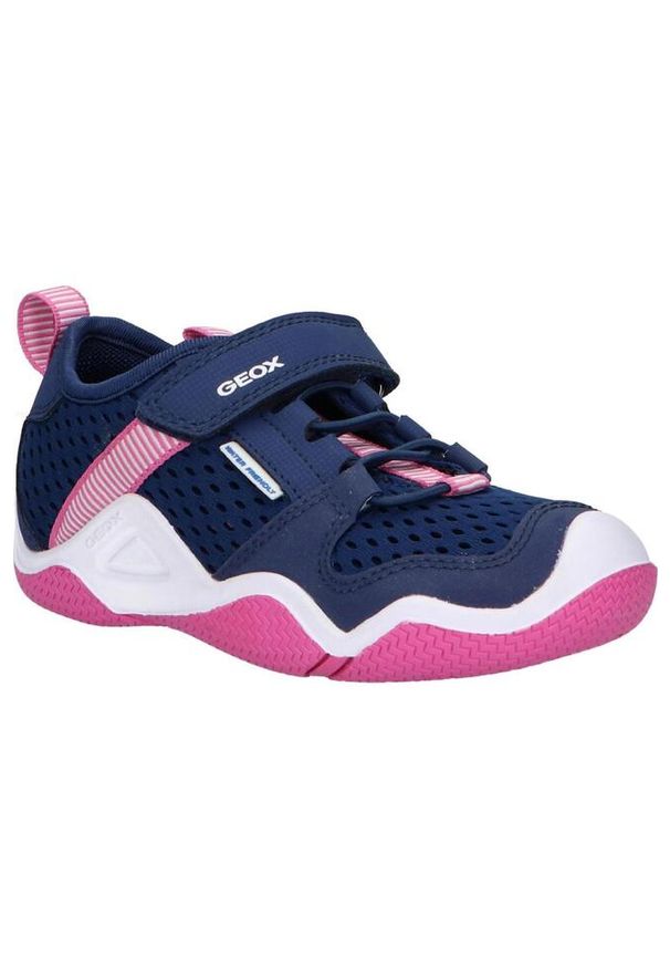 Geox - Kapcie GEOX J WADER GIRL A Niebieski. Kolor: niebieski. Materiał: syntetyk, tkanina. Sport: turystyka piesza