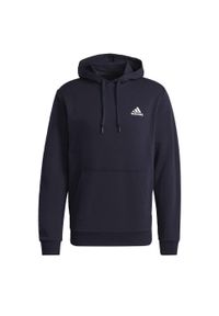 Adidas - Essentials Fleece Hoodie. Typ kołnierza: kaptur. Kolor: wielokolorowy, biały, niebieski