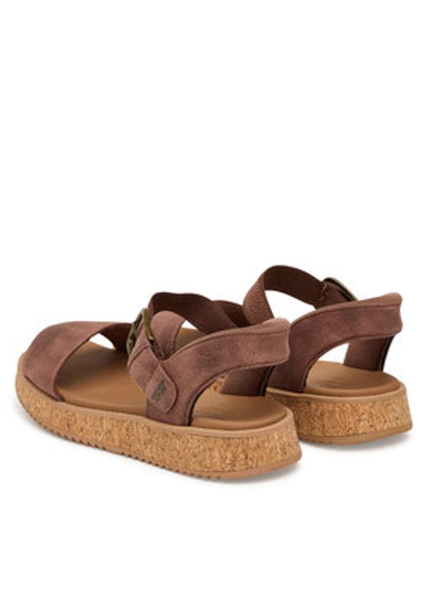 skechers - Skechers Sandały Bobs Sun Vibe 114423/CHOC Brązowy. Kolor: brązowy. Materiał: skóra