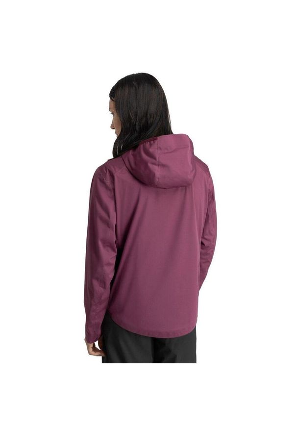 SIROKO - Damska przeciwdeszczowa kurtka trekkingowa Siroko Velora Purple. Typ kołnierza: kaptur. Kolor: fioletowy. Sezon: zima. Styl: sportowy