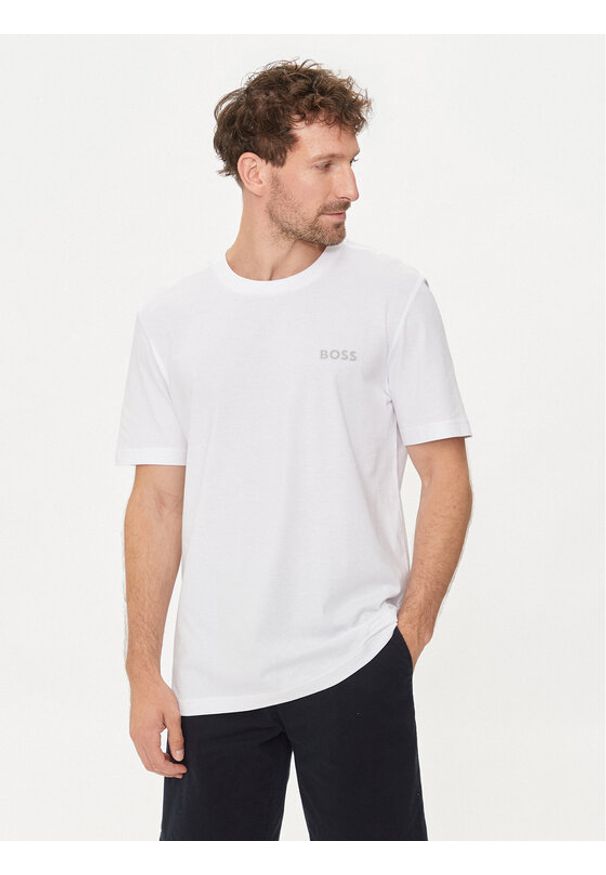 BOSS - Boss T-Shirt 50515620 Biały Regular Fit. Kolor: biały. Materiał: bawełna