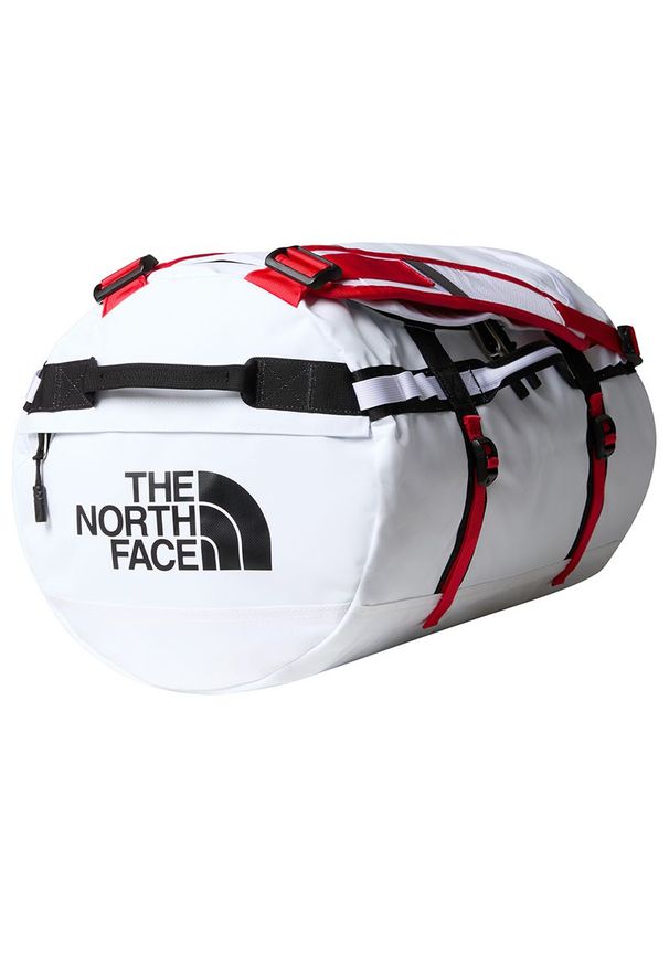 Torba The North Face Base Camp Duffel S 0A52STFIT1 - biała. Kolor: biały. Materiał: poliester, nylon. Wzór: paski