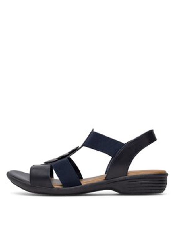 Go Soft Sandały WI16-956-08 Granatowy. Kolor: niebieski. Materiał: skóra