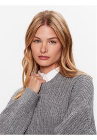 TOMMY HILFIGER - Tommy Hilfiger Sweter WW0WW39003 Szary Oversize. Kolor: szary. Materiał: syntetyk, bawełna #8