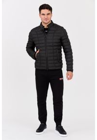 Diesel - DIESEL Czarna pikowana męska kurtka W-PILOT, Rozmiar 54. Okazja: na co dzień. Kolor: czarny. Materiał: poliester. Długość rękawa: długi rękaw. Długość: długie. Wzór: bez wzorów. Styl: elegancki, casual, klasyczny #2