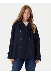 TOMMY HILFIGER - Tommy Hilfiger Trencz WW0WW45618 Granatowy Regular Fit. Kolor: niebieski. Materiał: bawełna #1