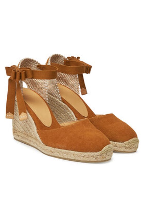 Castañer Espadryle Carina/8/002 021642 Brązowy. Kolor: brązowy. Materiał: materiał