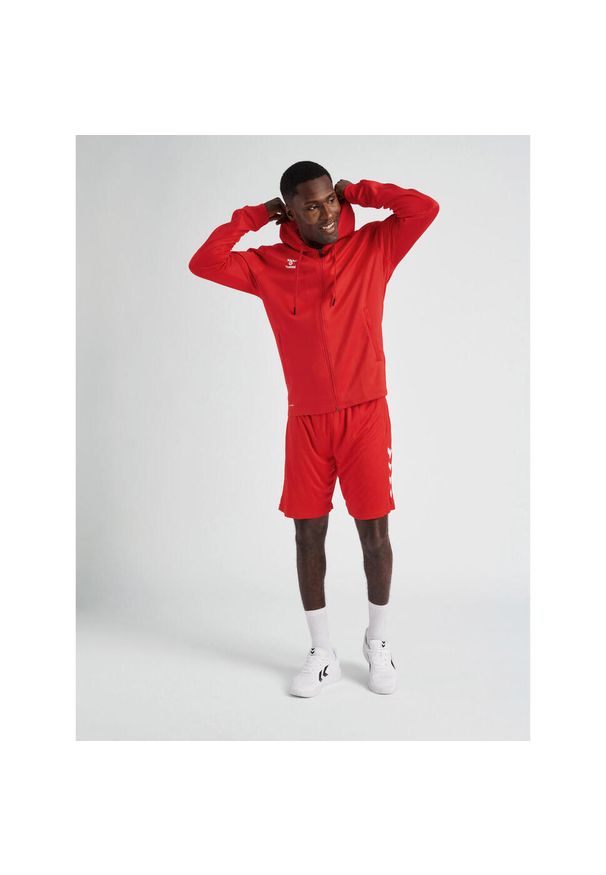 Bluza sportowa męska Hummel Zip. Kolor: czerwony, różowy, wielokolorowy, biały. Sport: piłka ręczna