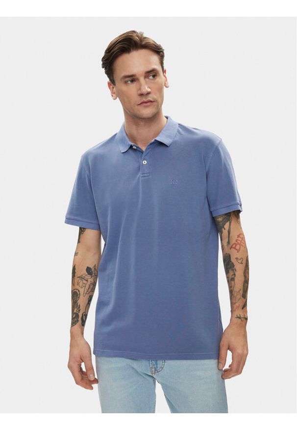 Lee Polo 112349954 Niebieski Regular Fit. Typ kołnierza: polo. Kolor: niebieski. Materiał: bawełna