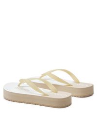 Calvin Klein Jeans Japonki Beach Sandal Flatform Monologo YW0YW01617 Écru. Materiał: syntetyk