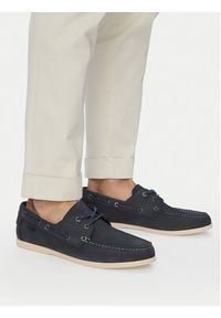 Clarks Półbuty Charmouth Lace 26186600 Granatowy. Kolor: niebieski. Materiał: nubuk, skóra #4