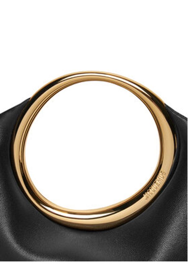 JACQUEMUS Torebka Mini ring handbag 241BA395 Czarny. Kolor: czarny. Materiał: skórzane