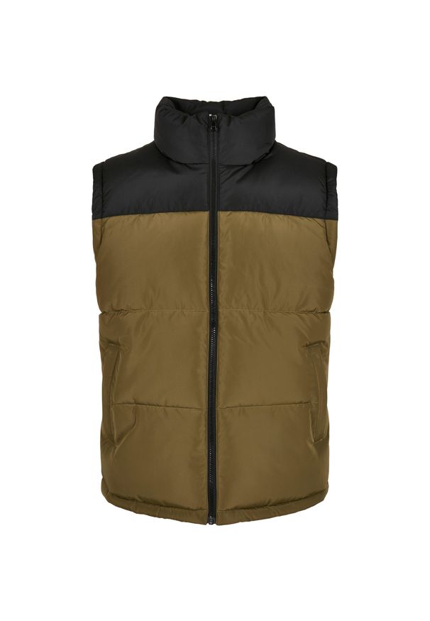 Kurtka Urban Classics block puffer. Kolor: czarny, wielokolorowy, zielony. Materiał: puch