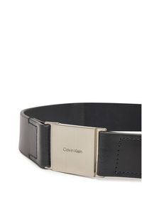 Calvin Klein Pasek Damski Logo Plaque Elasticated Belt 3.0 K60K612931 Czarny. Kolor: czarny. Materiał: skóra