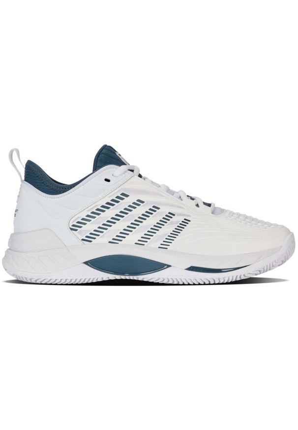 Buty do tenisa męskie K-Swiss Hypercourt Supreme 2. Kolor: niebieski, wielokolorowy, biały. Materiał: syntetyk, materiał. Szerokość cholewki: normalna. Sport: tenis