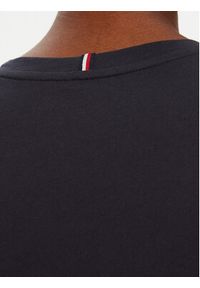 TOMMY HILFIGER - Tommy Hilfiger T-Shirt Heritage V-Neck Tee WW0WW24969 Granatowy Regular Fit. Kolor: niebieski. Materiał: bawełna