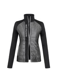 Bluza jeździecka damska EQUESTRIAN QUEEN Elvira 25SS zasuwana. Kolor: czarny, szary, wielokolorowy. Materiał: materiał