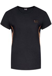 EA7 Emporio Armani T-Shirt 3KTT51 TJ9VZ 0200 Czarny Slim Fit. Kolor: czarny. Materiał: bawełna