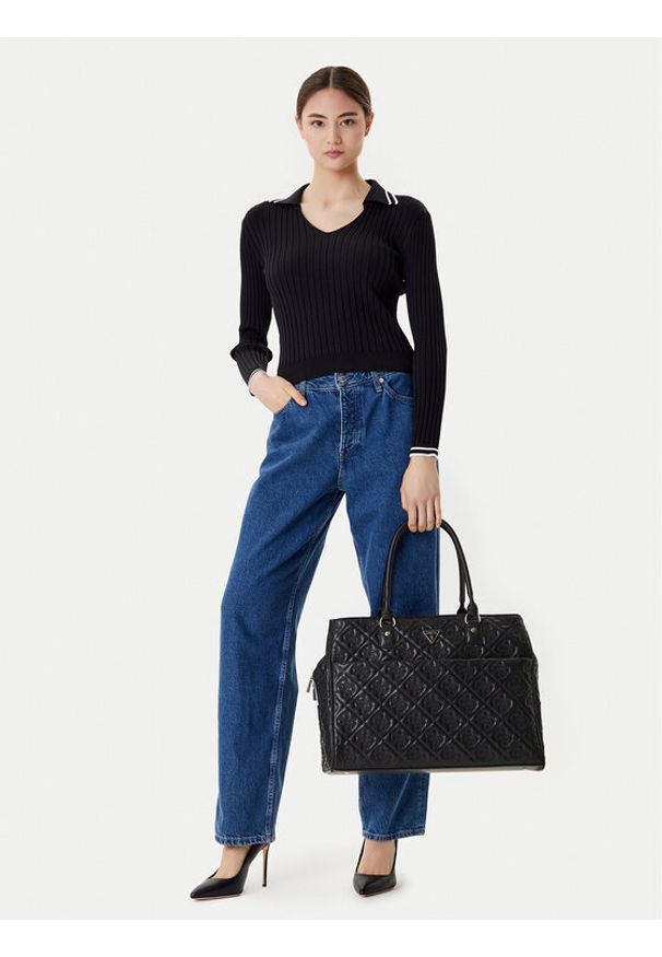 Guess Torebka TWQL96 58919 Czarny. Kolor: czarny. Materiał: skórzane