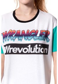Wrangler - WRANGLER T SHIRT DAMSKI WREVOLUTION TEE WHITE W7386GH12 112131059. Wzór: nadruk #7