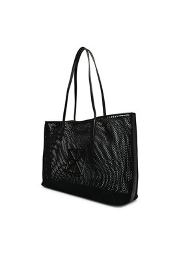 Calvin Klein Torebka Emblem Mesh Tote LV04F3380G Czarny. Kolor: czarny
