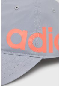 Adidas - adidas Czapka HD2226 kolor szary z nadrukiem. Kolor: szary. Materiał: materiał. Wzór: nadruk #4
