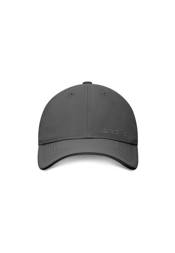 SIROKO - Sześciopanelowa sportowa czapka z daszkiem Fitness Siroko Coach Dark Gray. Kolor: szary. Materiał: tkanina. Styl: sportowy