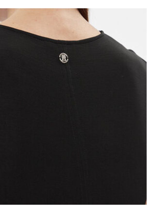 TOMMY HILFIGER - Tommy Hilfiger Sukienka codzienna WW0WW40731 Czarny Regular Fit. Okazja: na co dzień. Kolor: czarny. Materiał: bawełna. Typ sukienki: proste. Styl: casual