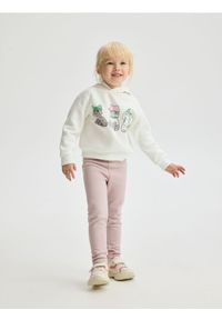 Reserved - Ocieplane legginsy - fioletowy. Kolor: fioletowy. Materiał: dzianina, bawełna