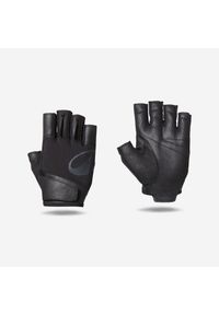 CORENGTH - Rękawiczki do treningu siłowego Domyos. Kolor: czarny. Materiał: zamsz, materiał. Sport: fitness #1