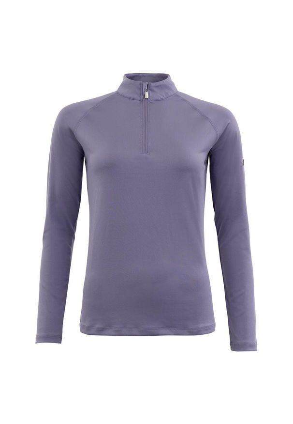 Koszulka jeździecka z długim rękawem i zamkiem błyskawicznym BR Equitation Event. Kolor: fioletowy. Długość rękawa: długi rękaw. Długość: długie
