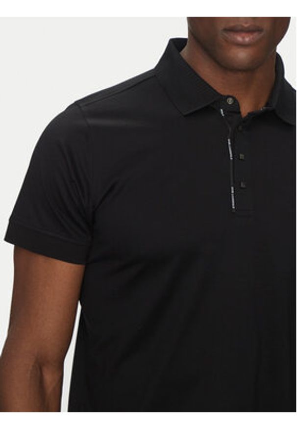 Karl Lagerfeld - KARL LAGERFELD Polo 745007 552200 Czarny Regular Fit. Typ kołnierza: polo. Kolor: czarny. Materiał: bawełna