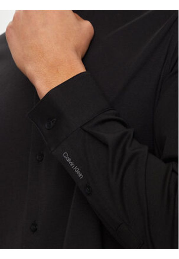 Calvin Klein Koszula K10K113339 Czarny Regular Fit. Kolor: czarny. Materiał: bawełna