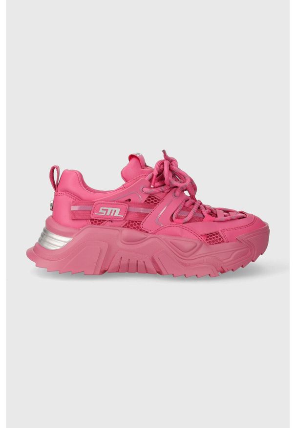 Steve Madden sneakersy Kingdom kolor różowy SM11002519. Nosek buta: okrągły. Zapięcie: sznurówki. Kolor: różowy. Materiał: guma. Obcas: na platformie