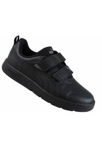 Buty do chodzenia dla dzieci Puma Courtflex V3 V Ps. Kolor: czarny. Materiał: materiał, syntetyk. Szerokość cholewki: normalna. Sport: turystyka piesza