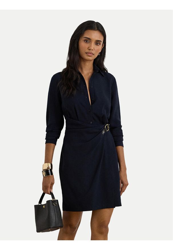 Lauren Ralph Lauren - LAUREN RALPH LAUREN Sukienka codzienna 200P03578001 Granatowy Regular Fit. Okazja: na co dzień. Kolor: niebieski. Materiał: syntetyk. Typ sukienki: proste. Styl: casual
