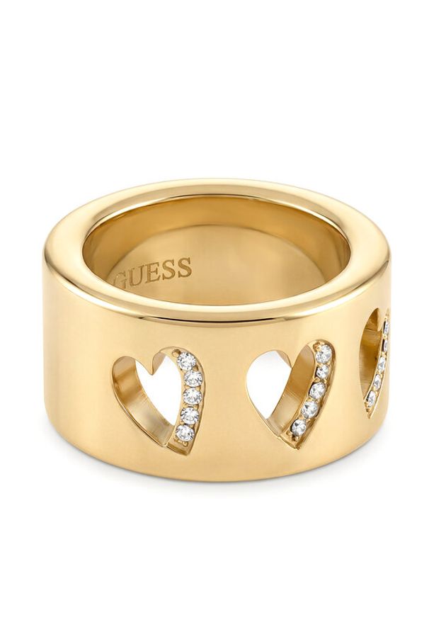 Guess Pierścionek JUBR06 086JW Złoty. Materiał: ze stali, ze stali nierdzewnej. Kolor: złoty