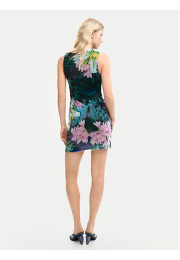 Desigual Sukienka letnia Carrington 26SWVK40 Zielony Slim Fit. Kolor: zielony. Materiał: syntetyk. Sezon: lato