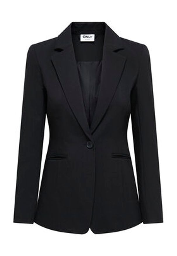 only - ONLY Marynarka Niko 15363900 Czarny Slim Fit. Kolor: czarny. Materiał: syntetyk