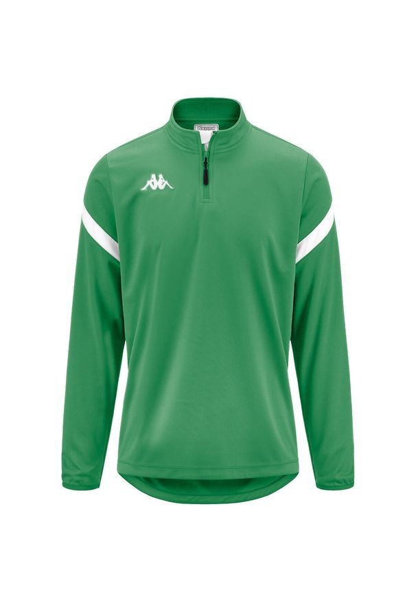 Bluza dresowa 1/2 zip Kappa Dolvole. Kolor: biały, wielokolorowy, zielony. Materiał: dresówka. Sport: fitness, piłka nożna