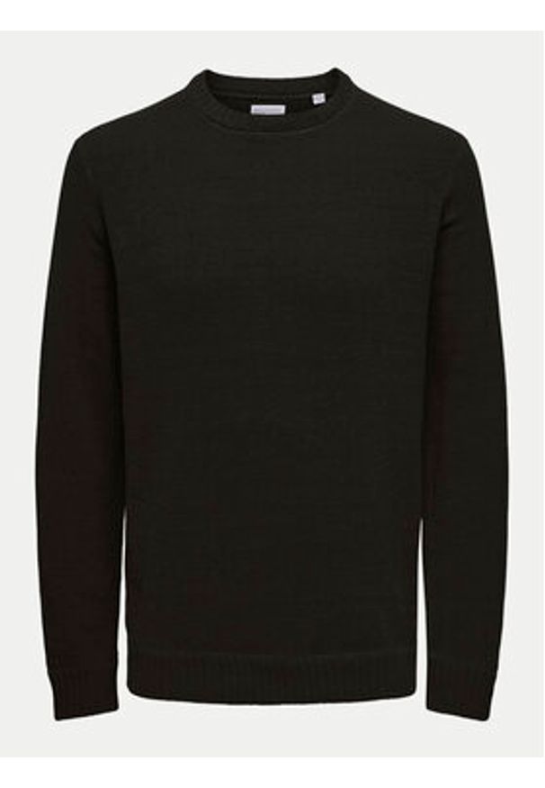 Only & Sons Sweter Sethan 22029788 Czarny Regular Fit. Kolor: czarny. Materiał: syntetyk