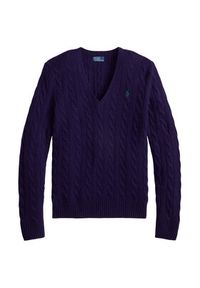 Polo Ralph Lauren Sweter 211971866010 Fioletowy Slim Fit. Typ kołnierza: polo. Kolor: fioletowy. Materiał: wełna #6